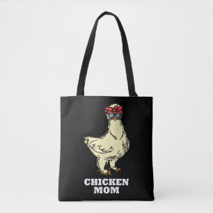 Silkie Chicken Mom Funny Chicken Farmer Mother Tote Bag