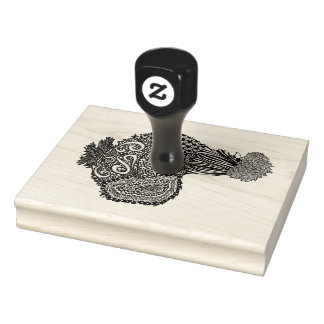 Silkie chicken stamp