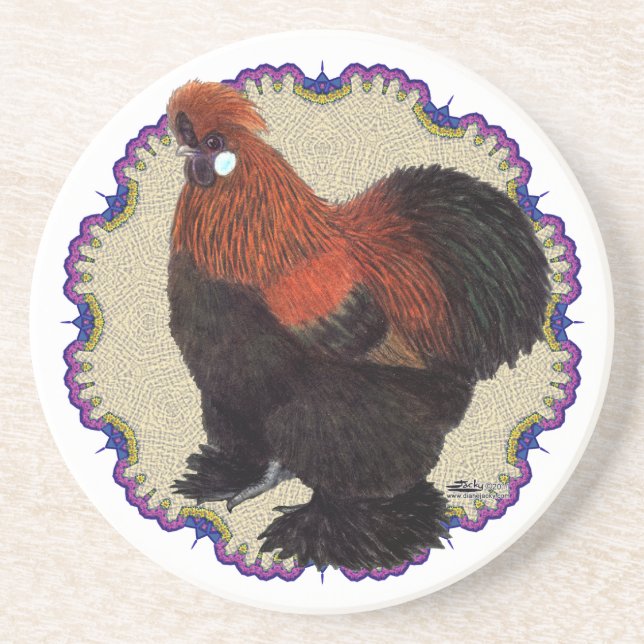 Silkie Circle Coaster (Front)