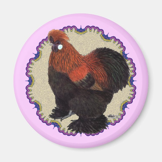 Silkie Circle Magnet (Front)