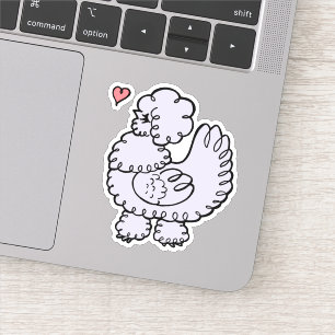 Silkie Hen Sticker