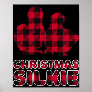 Silkie Silkie Chicken Plaid Silkies Poster