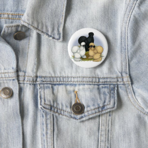 Silkie Trio 2 Inch Round Button
