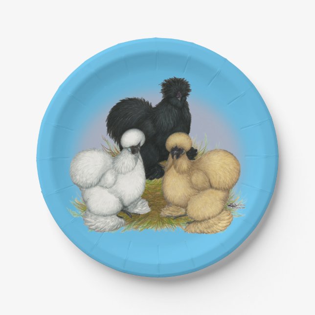 Silkie Trio Paper Plate (Front)