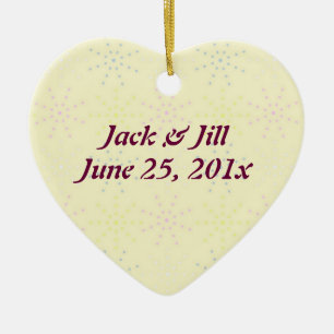 Silktones Cream Wedding Ceramic Ornament