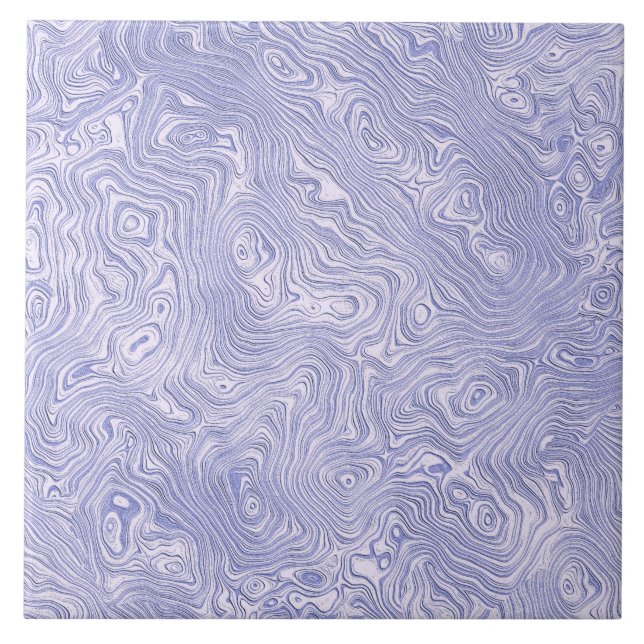 Silky Blue Moire Pattern Tile (Front)