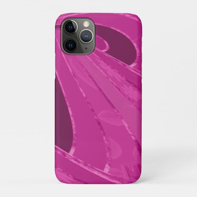 Silky curved lines abstract in pink Case-Mate iPhone case (Back)