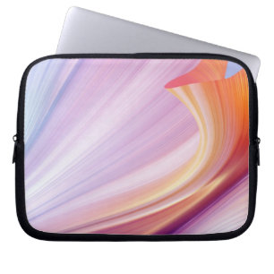 Silky Furl of Floral Bliss Lavender  Laptop Sleeve
