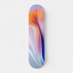 Silky Furl of Floral Bliss Lavender Skateboard