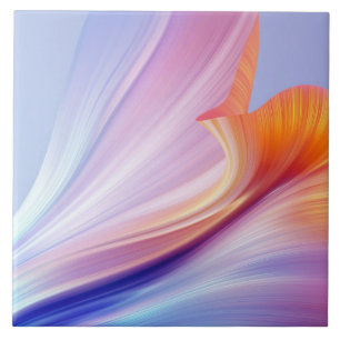 Silky Furl of Floral Bliss Lavender Tile