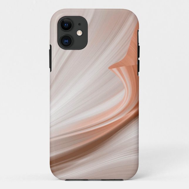 Silky Furl Touch of Peach Case-Mate iPhone Case (Back)