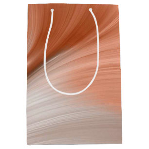 Silky Furl Touch of Peach Medium Gift Bag