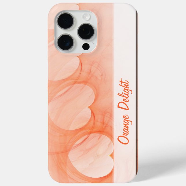 Silky Orange Heart Abstract Line Case-Mate iPhone Case (Back)