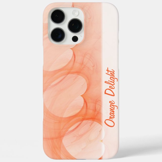 Silky Orange Heart Abstract Line Case-Mate iPhone Case (Back)