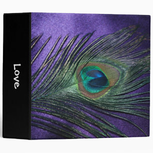 Silky Purple Peacock Feather Binder