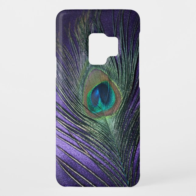 Silky Purple Peacock Feather Case-Mate Samsung Galaxy Case (Back)
