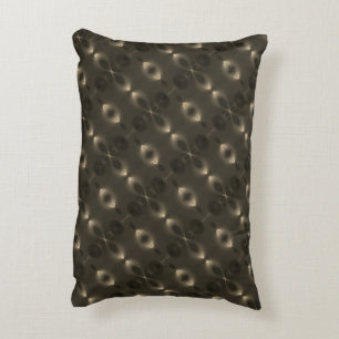 Silky repetition of oval 'infinite symbol', sepia  accent pillow