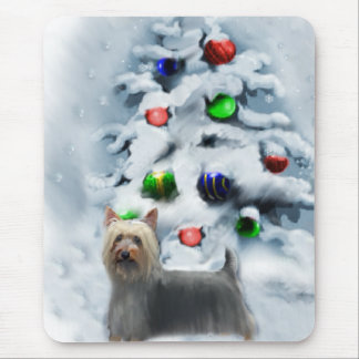 Silky Terrier Christmas Gifts Mouse Pad