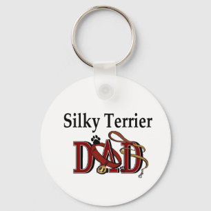 Silky Terrier Dad Gifts Keychain