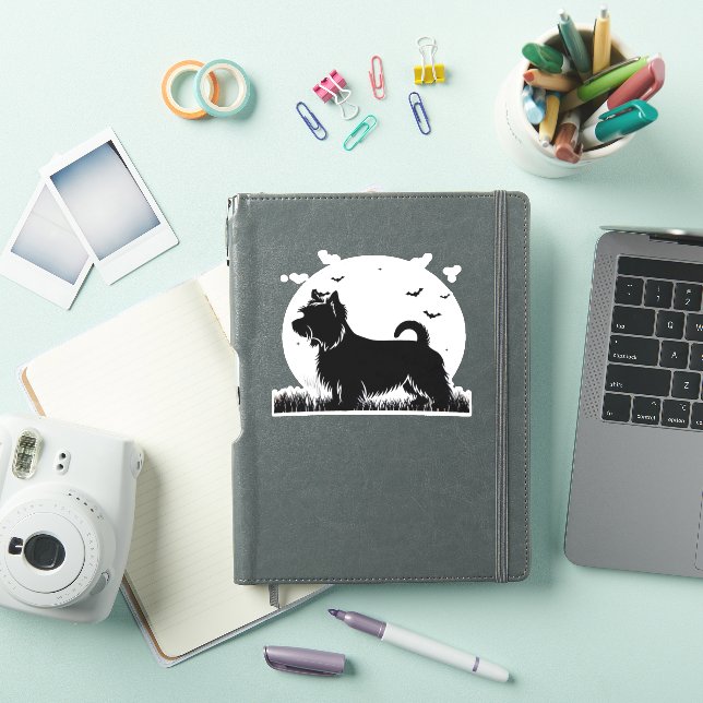 Silky Terrier Dog � Halloween Moon Silhouette Clas (iPad Cover)