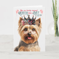 Silky Terrier Dog Queen Day Funny Birthday