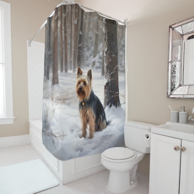 Silky Terrier Let It Snow Christmas  (In Situ)