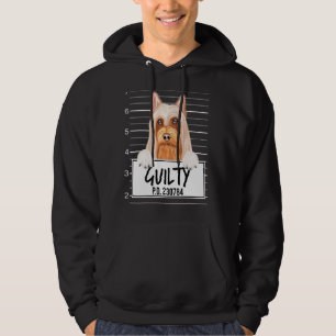 Silky Terrier Mugshot Guilty Dog Hoodie