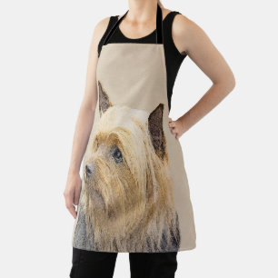 Silky Terrier Painting - Cute Original Dog Art Apron