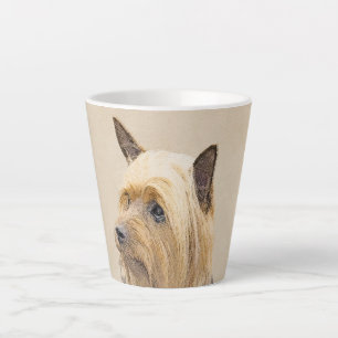 Silky Terrier Painting - Cute Original Dog Art Latte Mug
