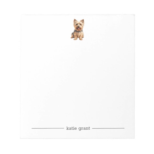 Silky Terrier Personalized Notepad (Front)