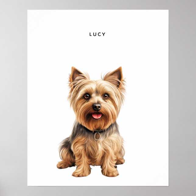 Silky Terrier Personalized Print (Front)