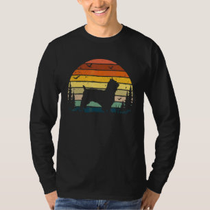 Silky Terrier Vintage Retro Mom Dad Dog T-Shirt