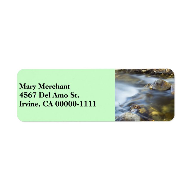 Silky Water 4 Green Address Label (Front)