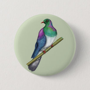 Sillvereye tauhou New Zealand bird 2 Inch Round Button
