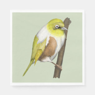 Sillvereye tauhou New Zealand bird Napkin