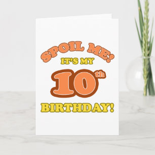 Silly 10th Birthday Present Card