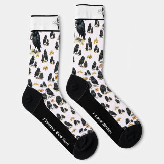 Silly American Crow Bird Socks
