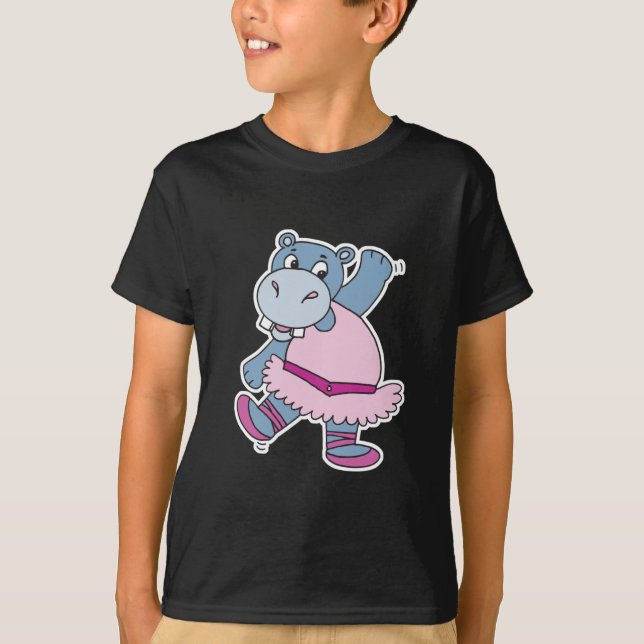 silly ballerina hippo T-Shirt (Front)