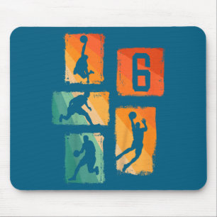 Silly Basketball Basketball 6 6th Old Player Years Mouse Pad
