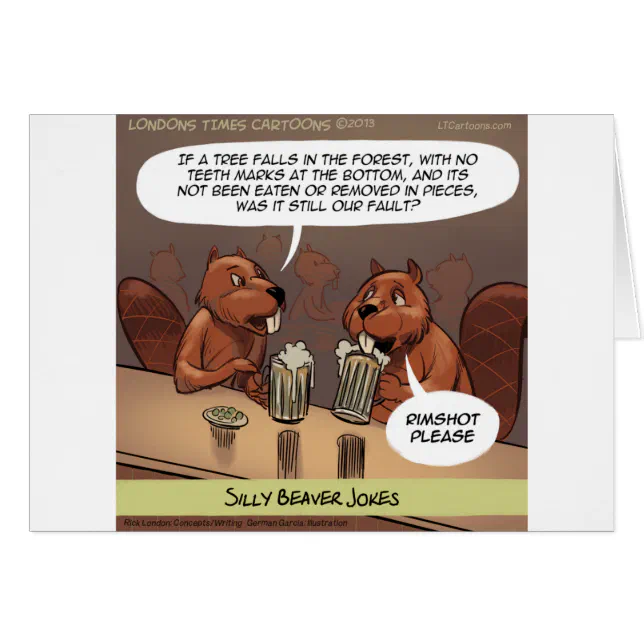 Silly Beaver Jokes Funny Cartoon Zazzle
