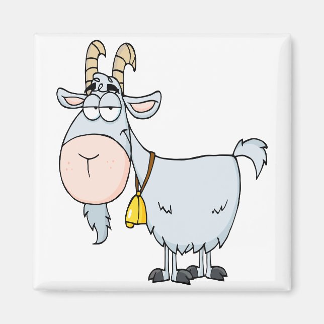 silly cartoon billy goat magnet (Front)