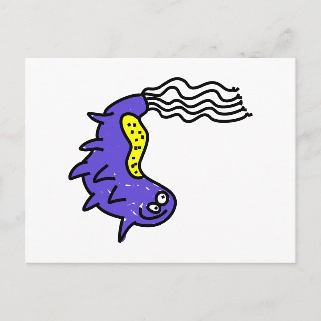 Silly Cartoon Germ Postcard (Front)