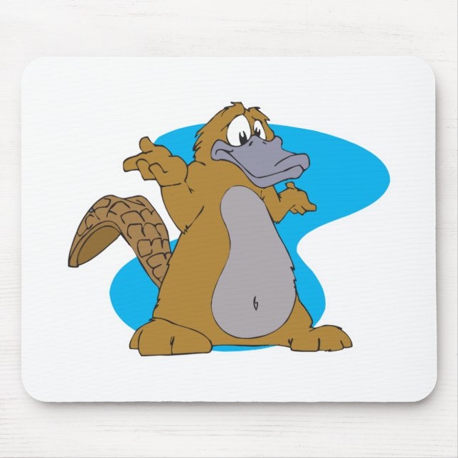 silly cartoon platypus mouse pad (Front)