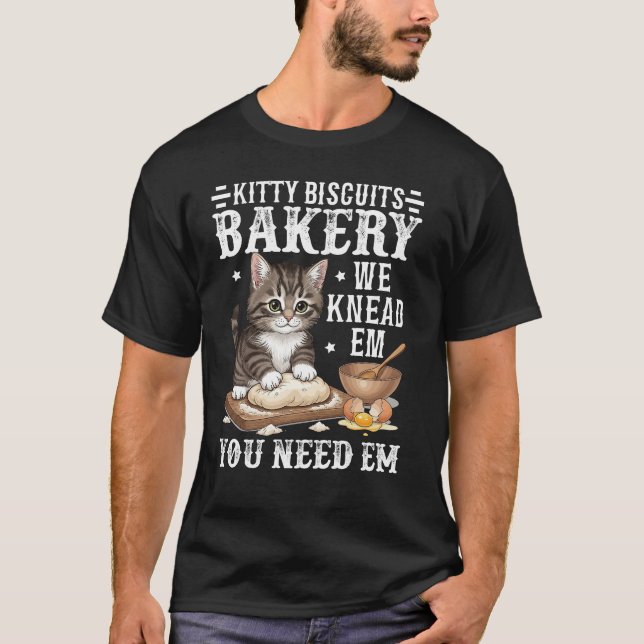 Silly Cat Meme Crewneck Bakery Gift for Cat Lovers T-Shirt (Front)