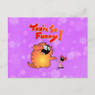 silly cat postcard