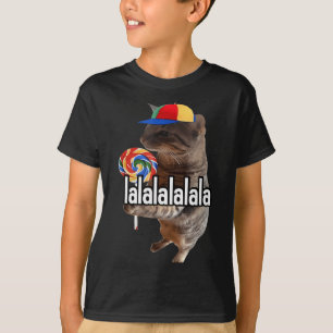 Silly Cat With Lollip Meme  T-Shirt