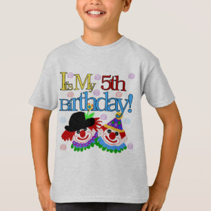 Silly Clowns 5th Birthday Tshirts and Gifts