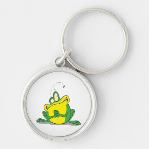 silly cute froggy patience for the fly keychain