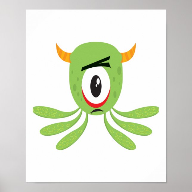 silly cyclops monster poster (Front)