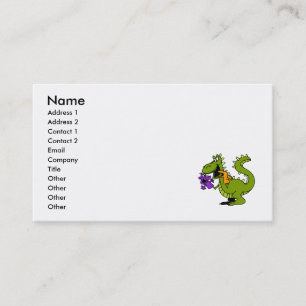 Silly Dragon with Sock Puppets Business Card